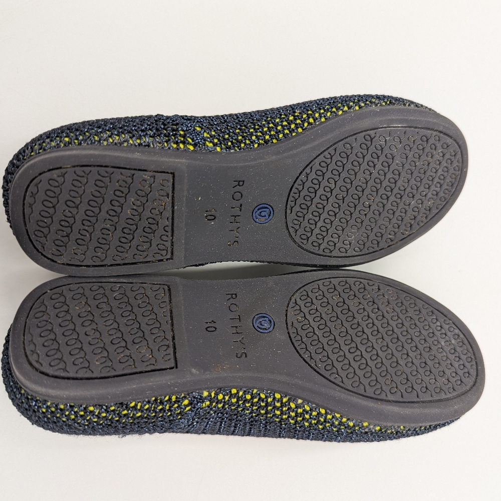 Rothy’s Girls Loafer Night Sparkle Navy Blue Metallic Slip On Kids Shoes Size 10 - Picture 5 of 7